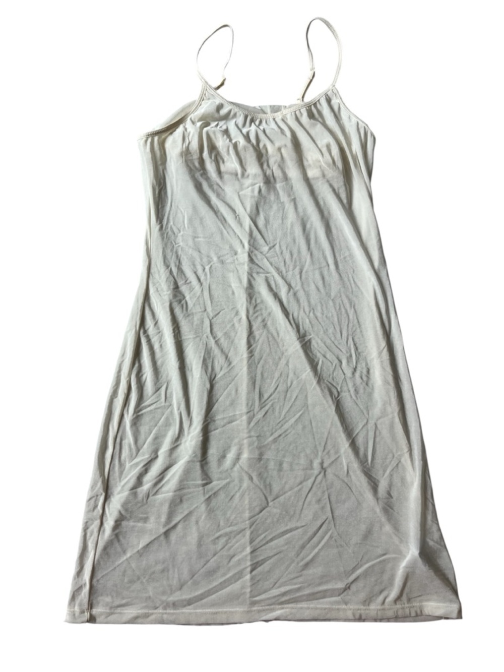 VINTAGE 90S OLGA WHITE MESH MINI TANK SLIP DRESS 34